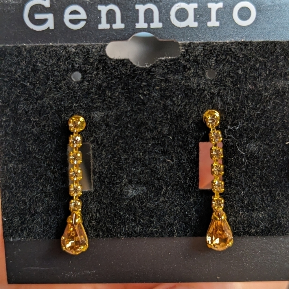 Gennaro Gold Tone Drop Earrings